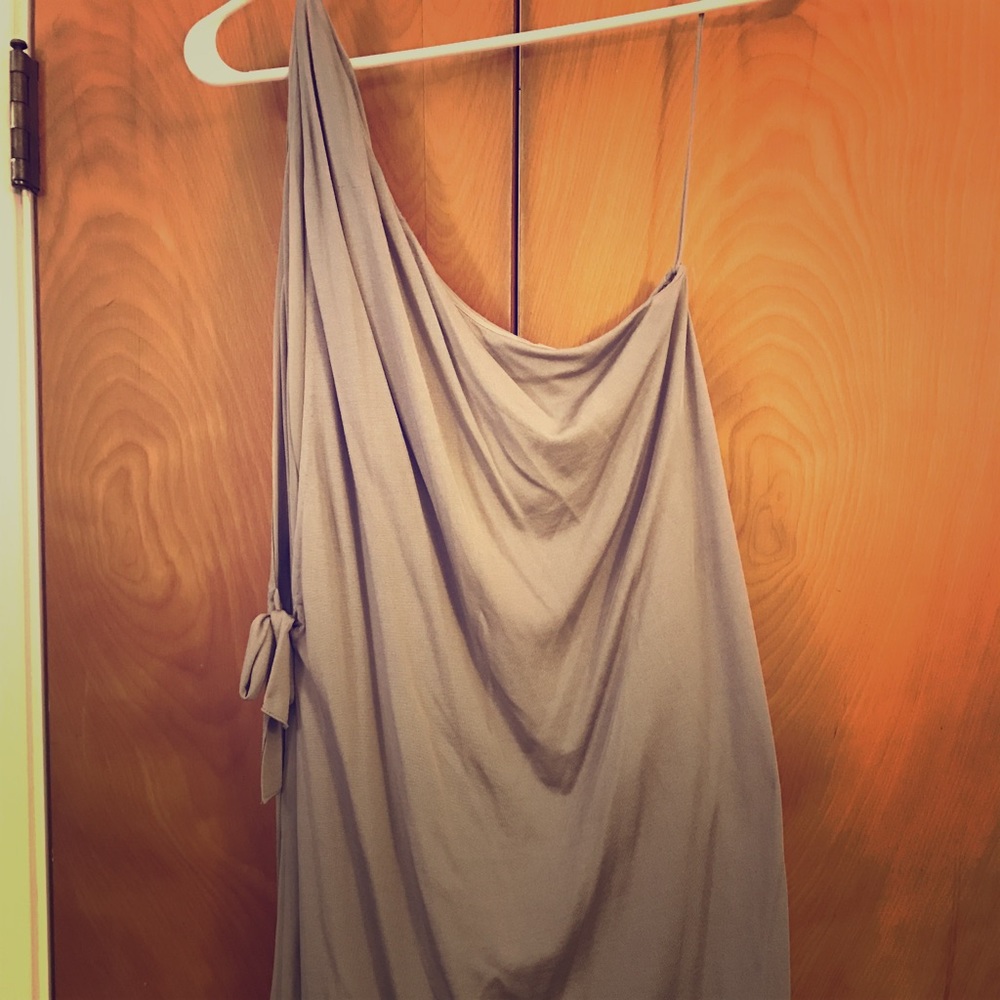 3.1 Phillip Lim Taupe one shoulder dress
